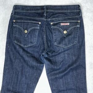 Hudson Nico ~Women's 30x33~ Straight Leg Midrise Dark Wash Flap Pocket Jeans EUC